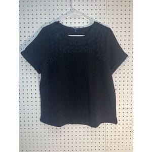 Madewell embroidered ivy top